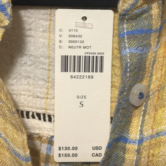 Anthropologie Pilcro Side-Slit Maxi Tunic Button-down Size Small NWT - Picture 6 of 10